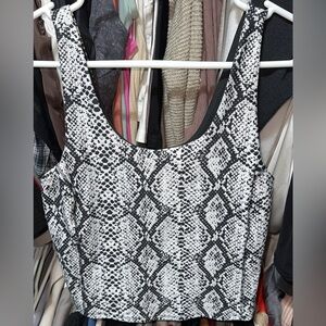 DSG Monochrome Snakeskin Tank Top